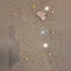 Brand New Kate Spade Cream Signature Spade Scatter Gold Necklace